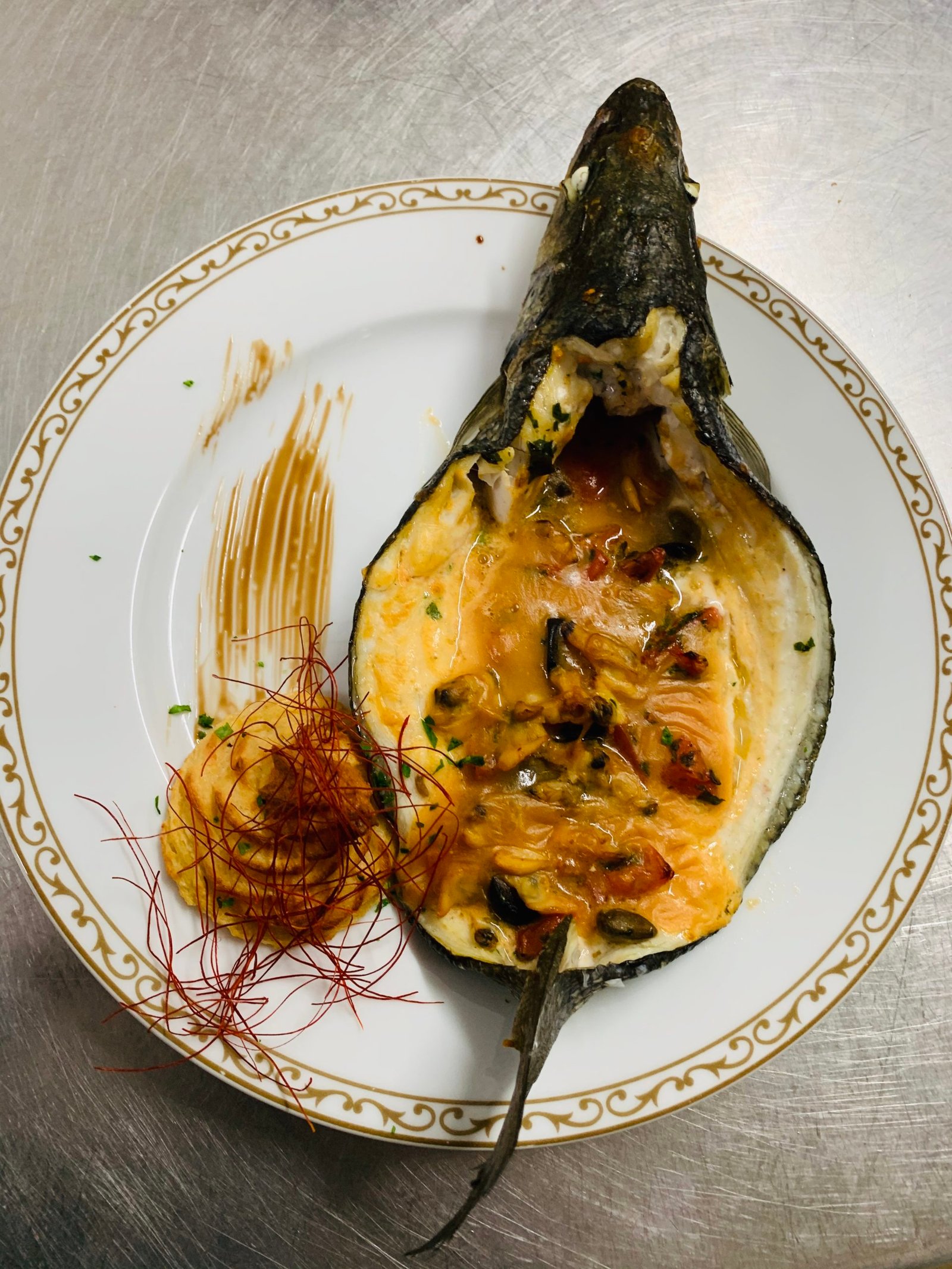 Piatto raffinato del Ristorante La Pergamena