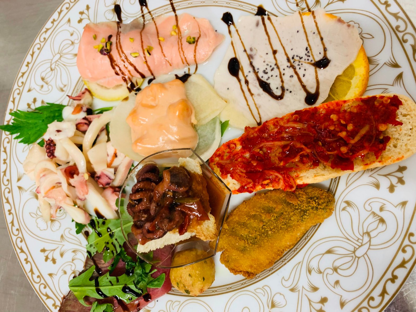 Selezione di antipasti del Ristorante La Pergamena