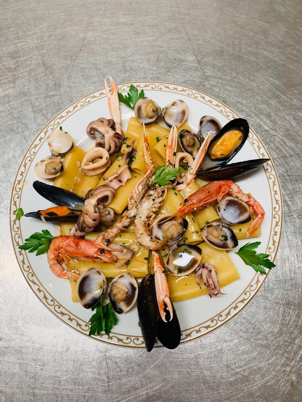Primo piatto raffinato del Ristorante La Pergamena
